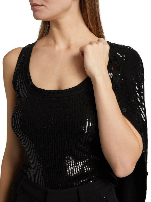 Kobi Halperin Isla Sequined Wool Crop Tank 4