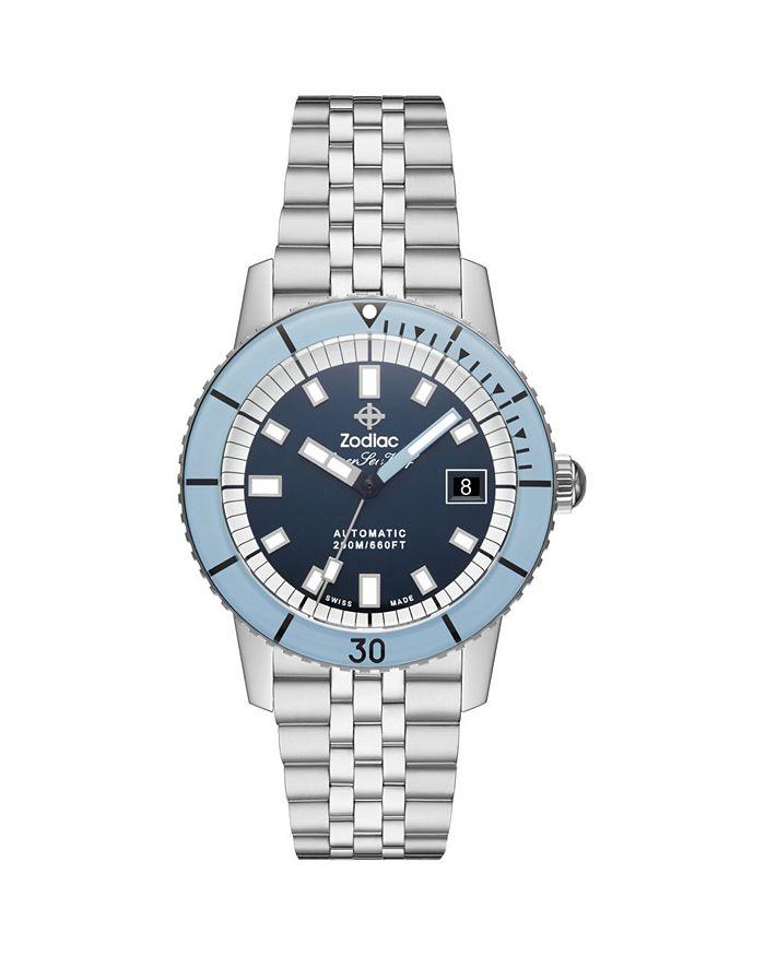 ZODIAC Compression Diver Automatic Stainless Steel Watch, 40mm