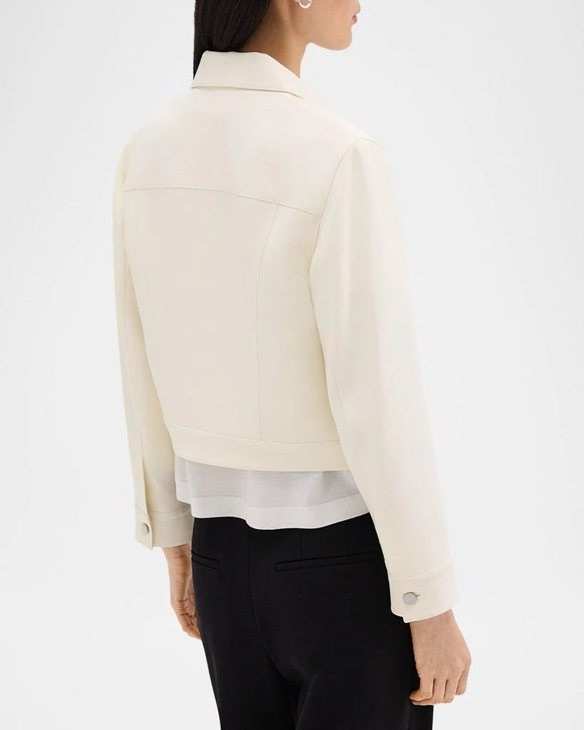 Theory Shrunken Crepe Trucker Jacket 3