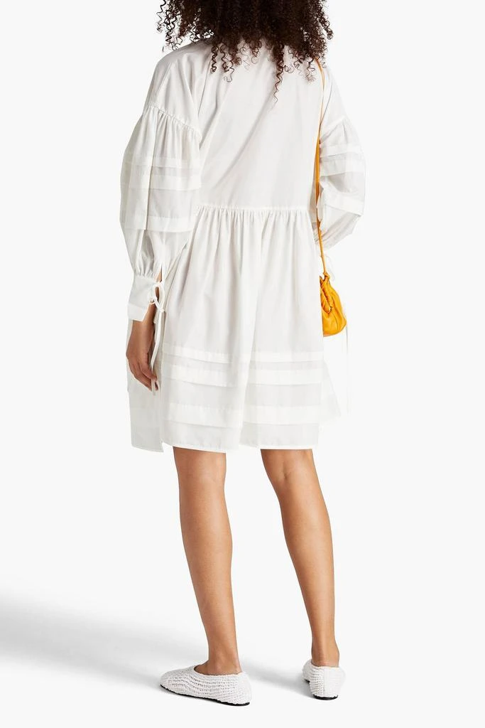 CECILIE BAHNSEN Amelie gathered taffeta wrap dress 3