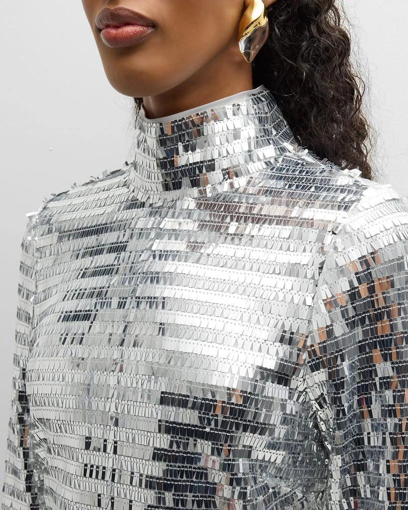 Simon Miller Sequin Sculpty High-Collar Maxi Dress 7