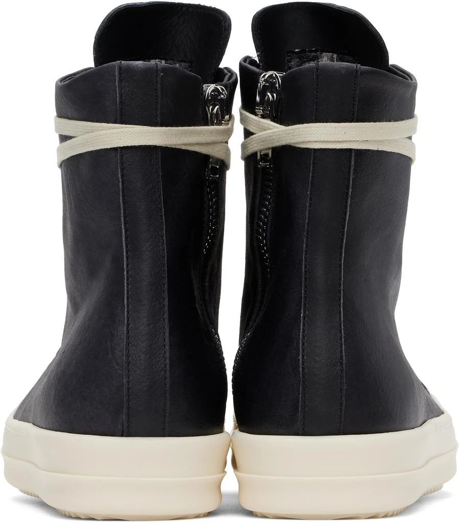 Rick Owens Black Hollywood Leather Sneakers 2