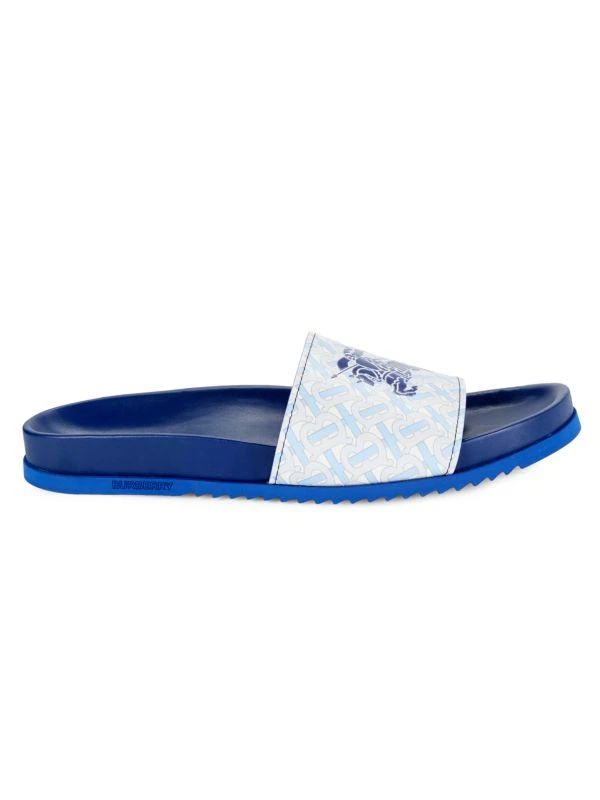Burberry Logo Leather Slides 1