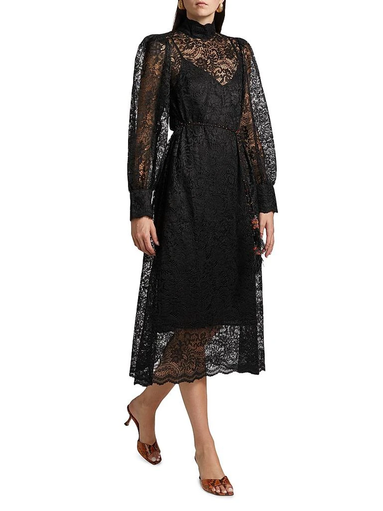 Farm Rio Lace Tie-Waist Midi-Dress 2