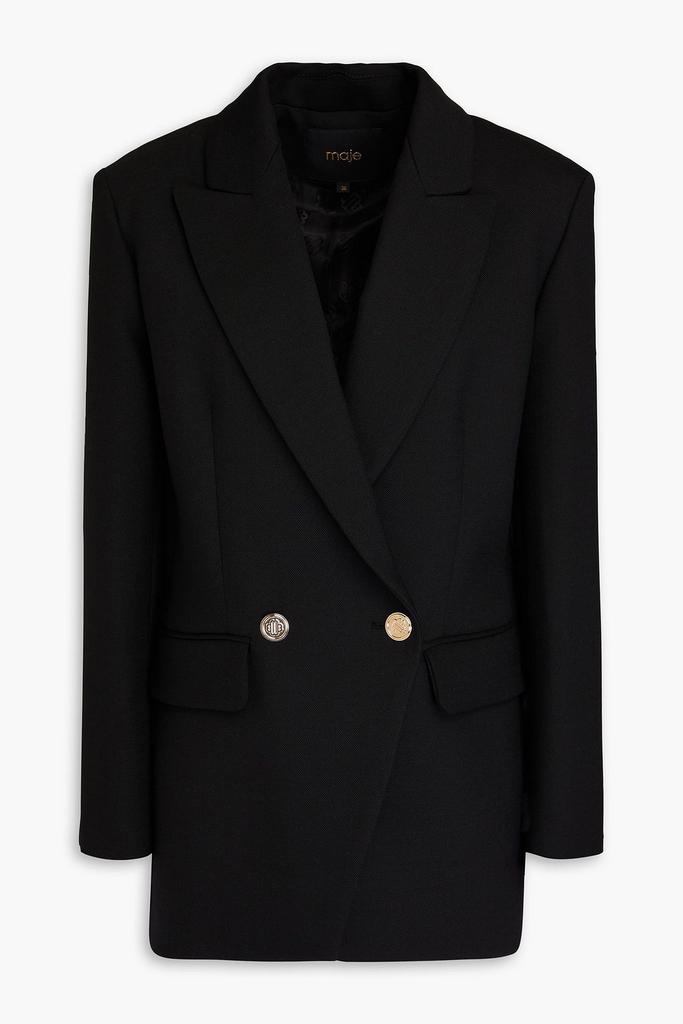 Maje Double-breasted twill blazer