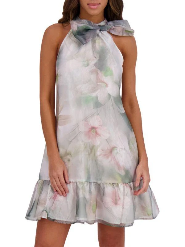Kensie Floral Organza A-Line Minidress 4
