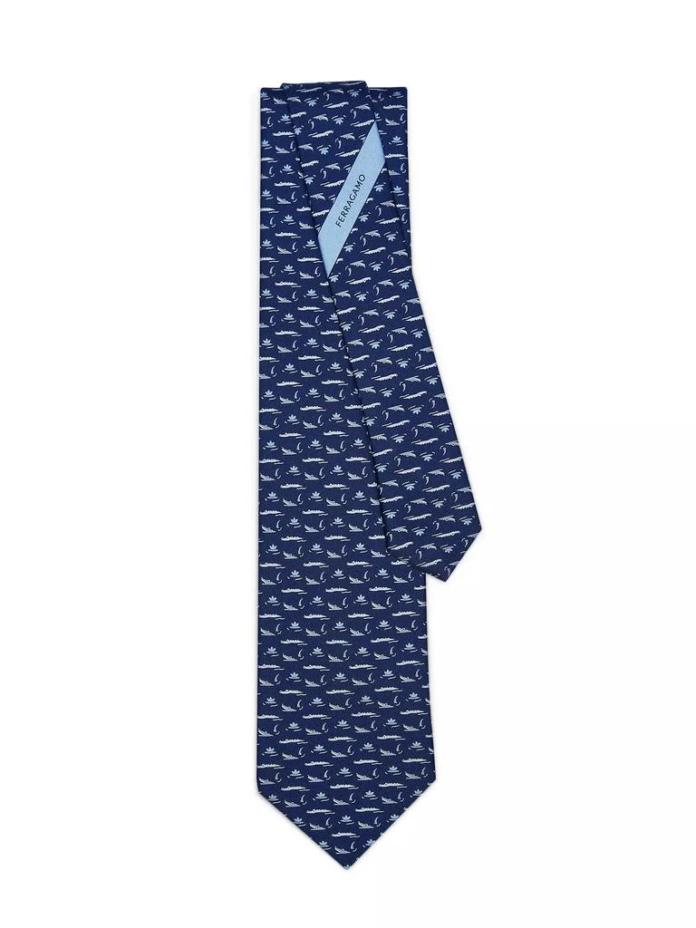 Salvatore Ferragamo Gator Silk Tie 3