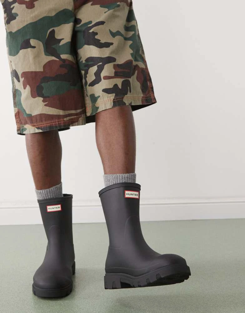 Hunter Hunter Downpour short wellington boots in black 2
