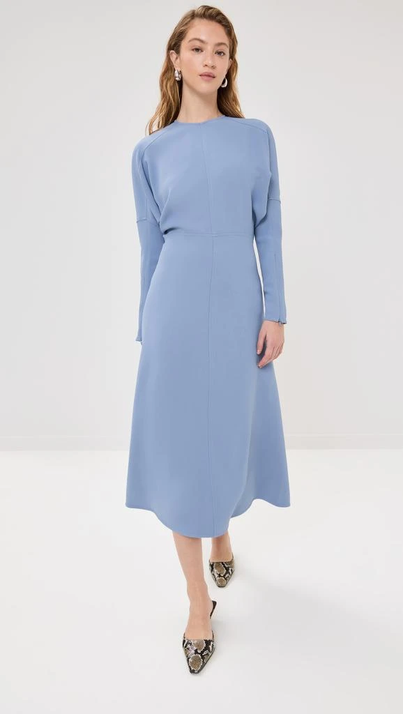 Victoria Beckham Long Sleeve Dolman Midi Dress 5
