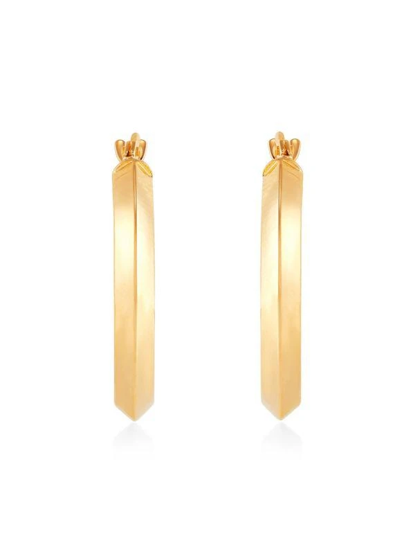 Saks Fifth Avenue 14K Yellow Gold Polished Round Hoop Earrings 2