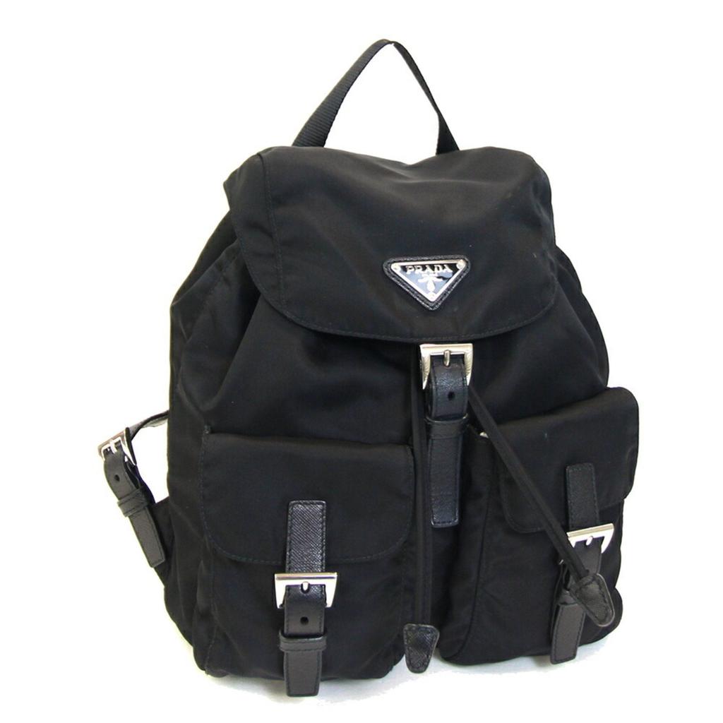 Prada Nylon Leather Backpack (Pre-Owned)