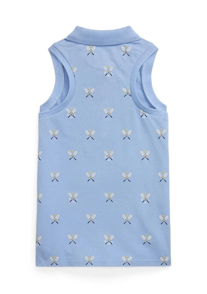 Ralph Lauren Girls 7-16 Tennis-Print Mesh Sleeveless Polo Shirt 2