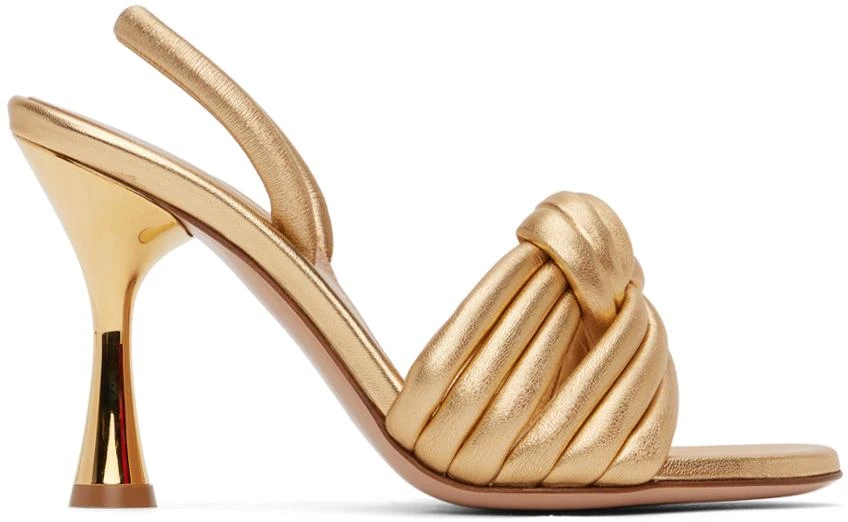Gianvito Rossi Gold Ottavia Heeled Sandals 1