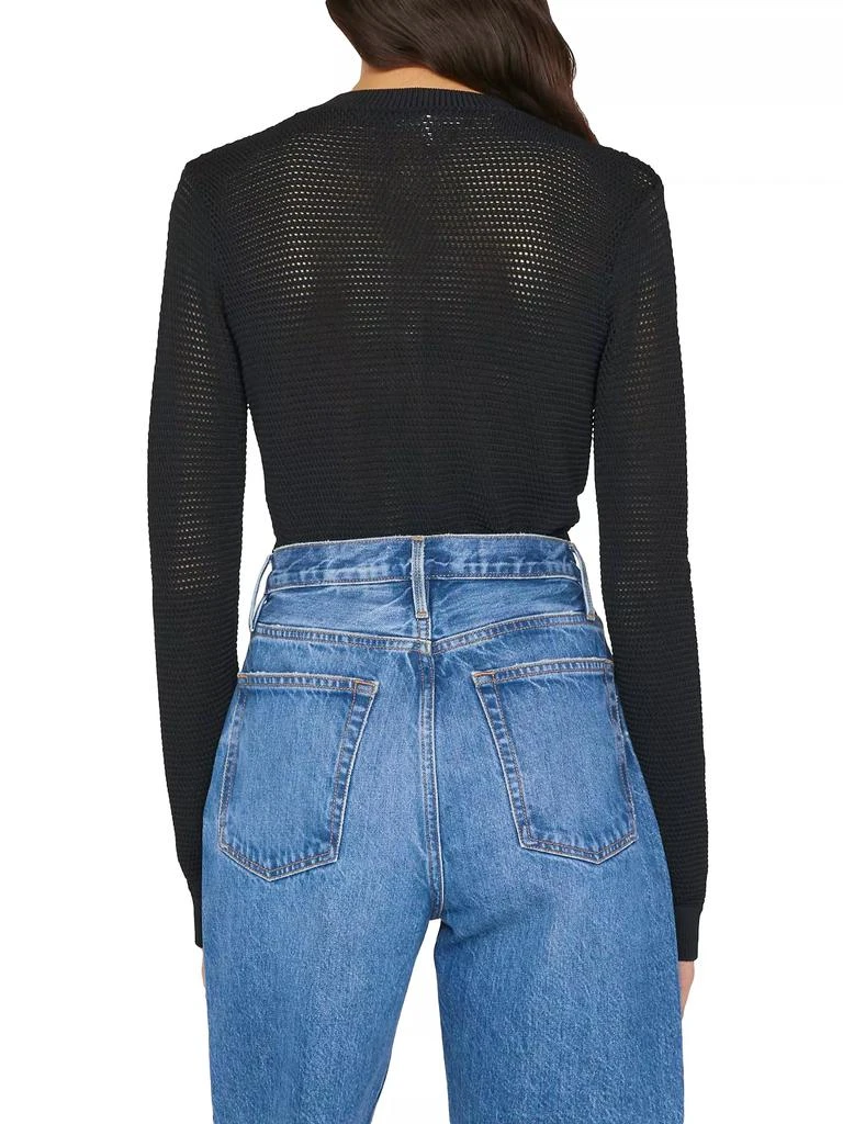 FRAME Mixed-Stitch Shrunken Cardigan 5