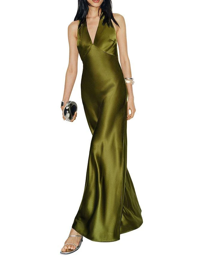Reformation Daniela Silk Dress - Pear - 6