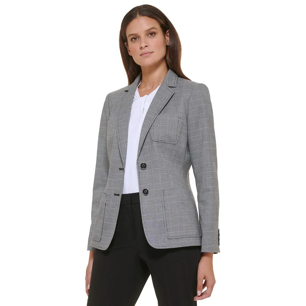 Tommy Hilfiger Women's Printed Notched-Collar Pocket-Front Blazer 3