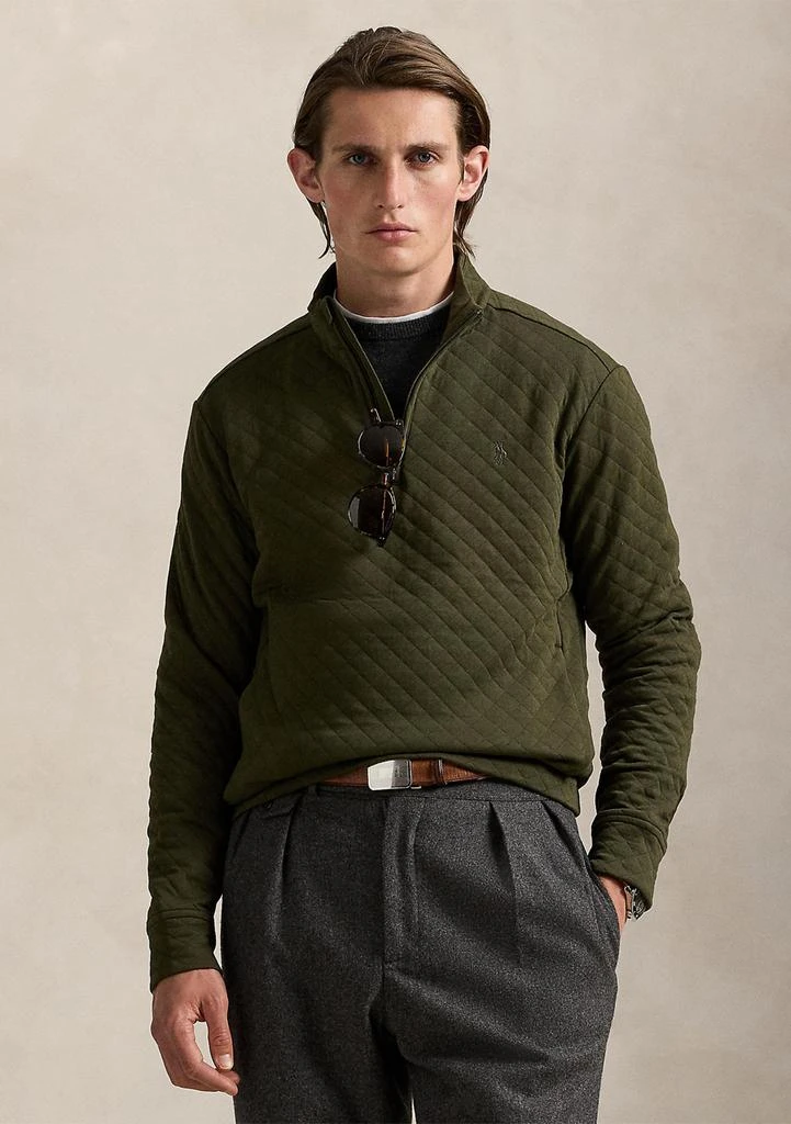 Ralph Lauren Quilted Double-Knit Jersey Pullover