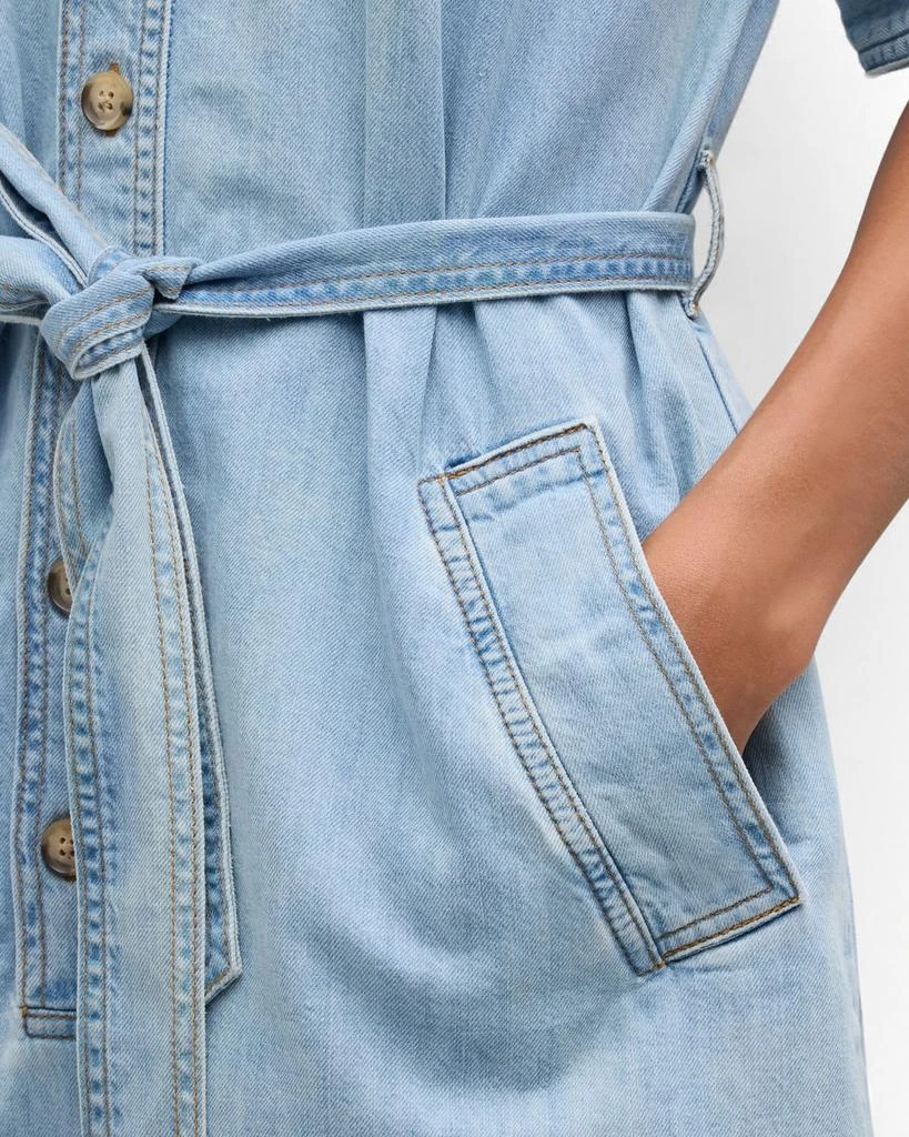 FRAME Belted Denim Shirtdress 5