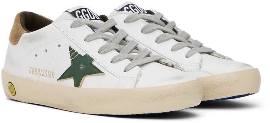 Golden Goose Kids White Super-Star Young Nappa Star Sneakers 4