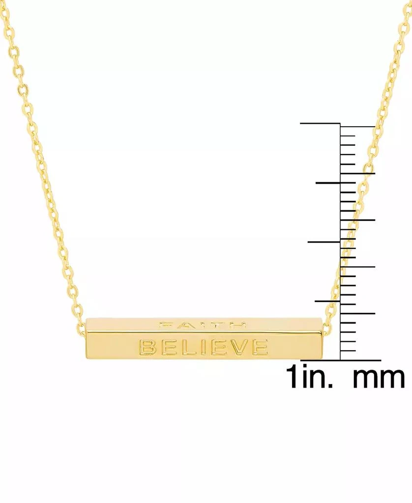 Macy's Gold Plated Love, Faith, Believe, Blessed Necklace 5