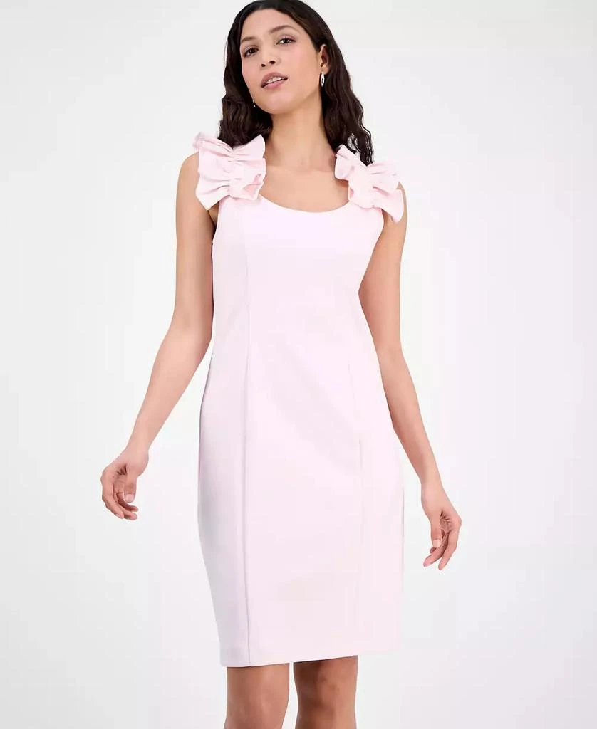 Donna Ricco Women's Ruffled-Strap Sheath Dress 4