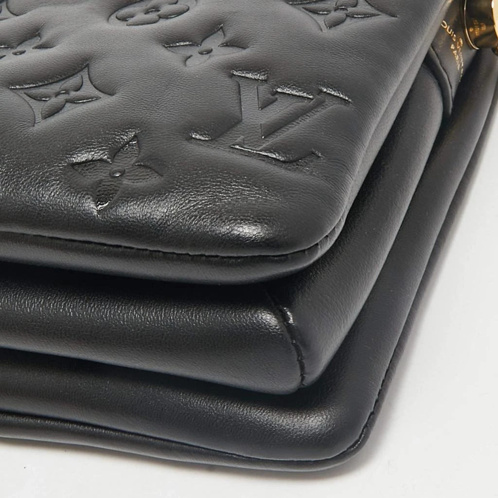 Louis Vuitton Louis Vuitton Black Monogram Embossed Puffy Leather Coussin BB Bag 10