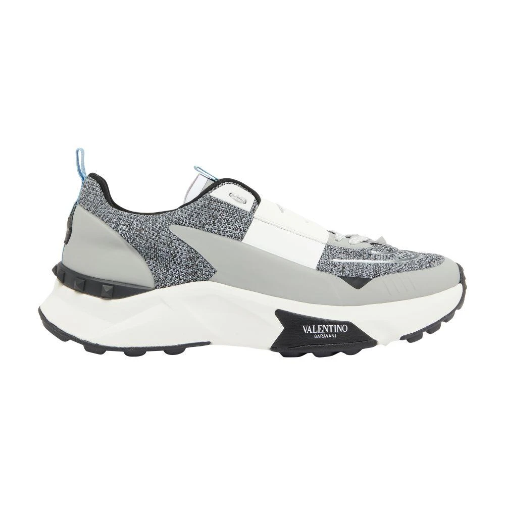 Valentino True Act openwork fabric and rubberized fabric sneakers 9