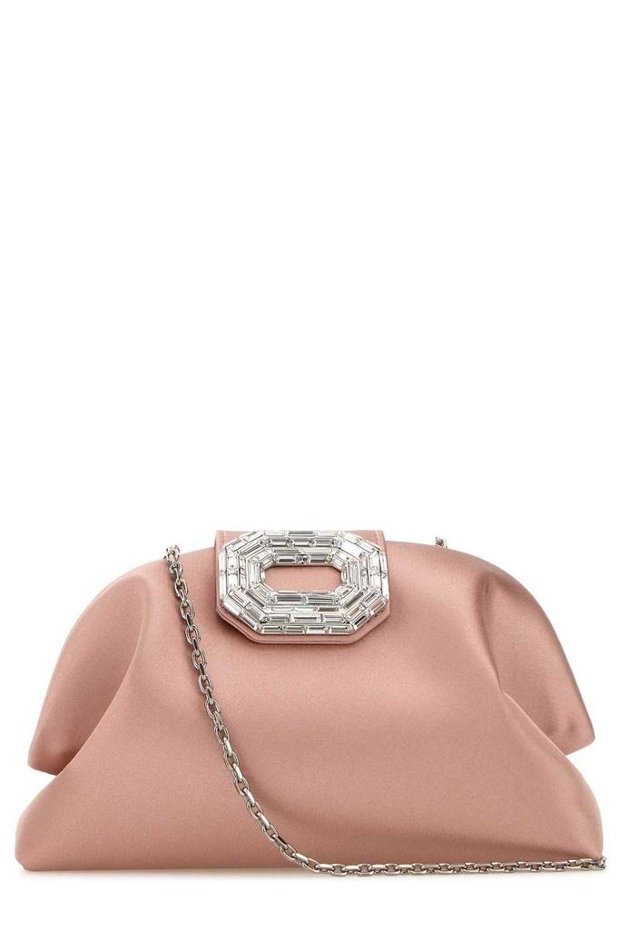 Amina Muaddi Amina Muaddi Embellished Chain Bag