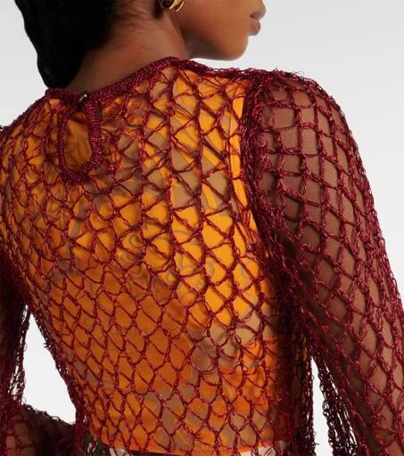 ETRO Open-knit sweater and printed crop top set 6