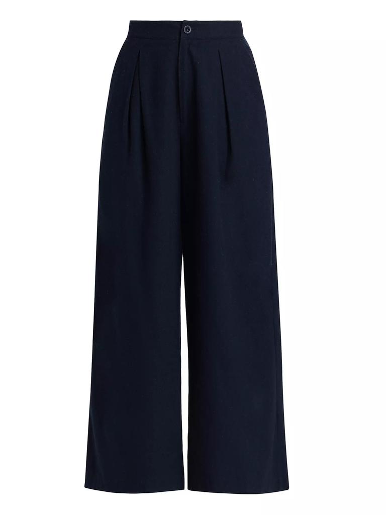 Jenni Kayne Silk Relaxed Cropped Trousers