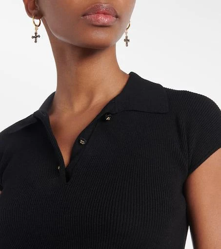 Dolce 
Gabbana Ribbed-knit polo shirt 4