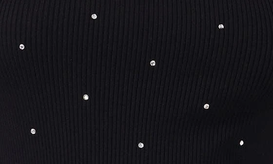 1. State Rhinestone Cutout Short Sleeve Sweater 3