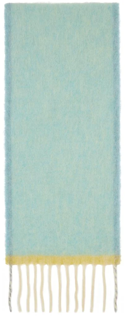 Acne Studios Blue Narrow Wool Mohair Scarf 2