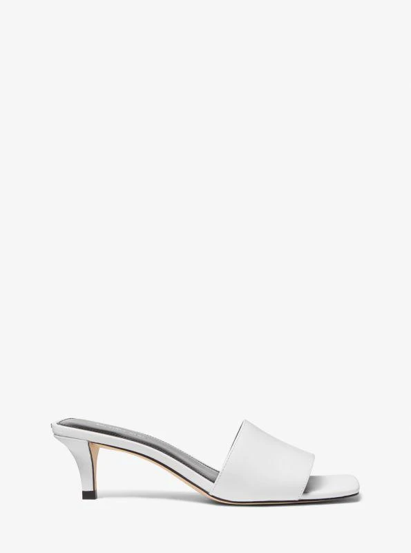 Michael Kors Merriam Leather Kitten Heel Sandal 2