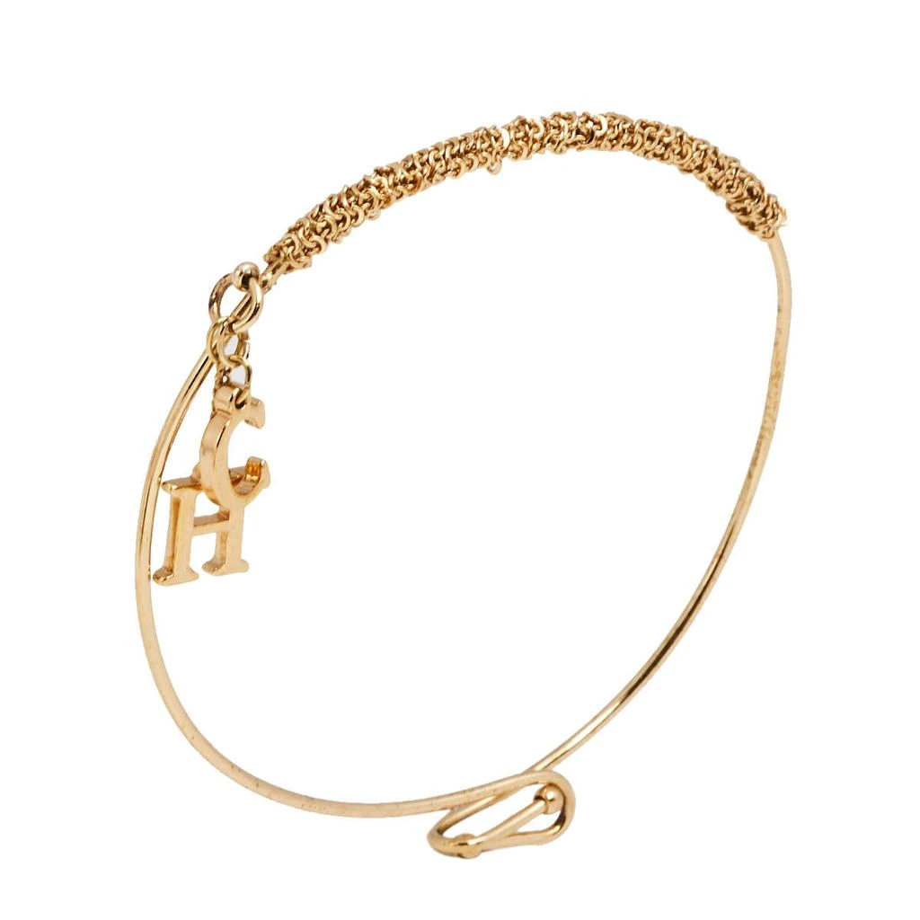 CH Carolina Herrera CH Carolina Herrera Logo Charm Gold Tone Bracelet 2