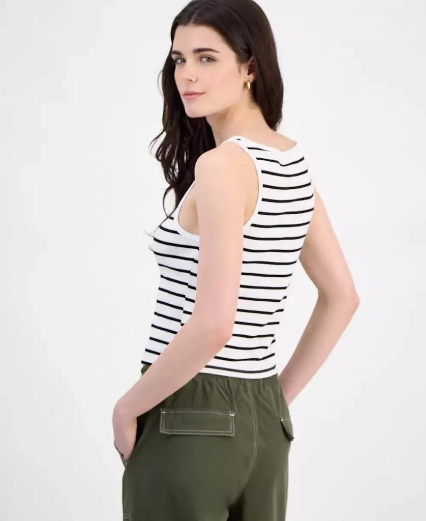 Ultra Flirt Juniors' Striped Boat-Neck Tank Top 2