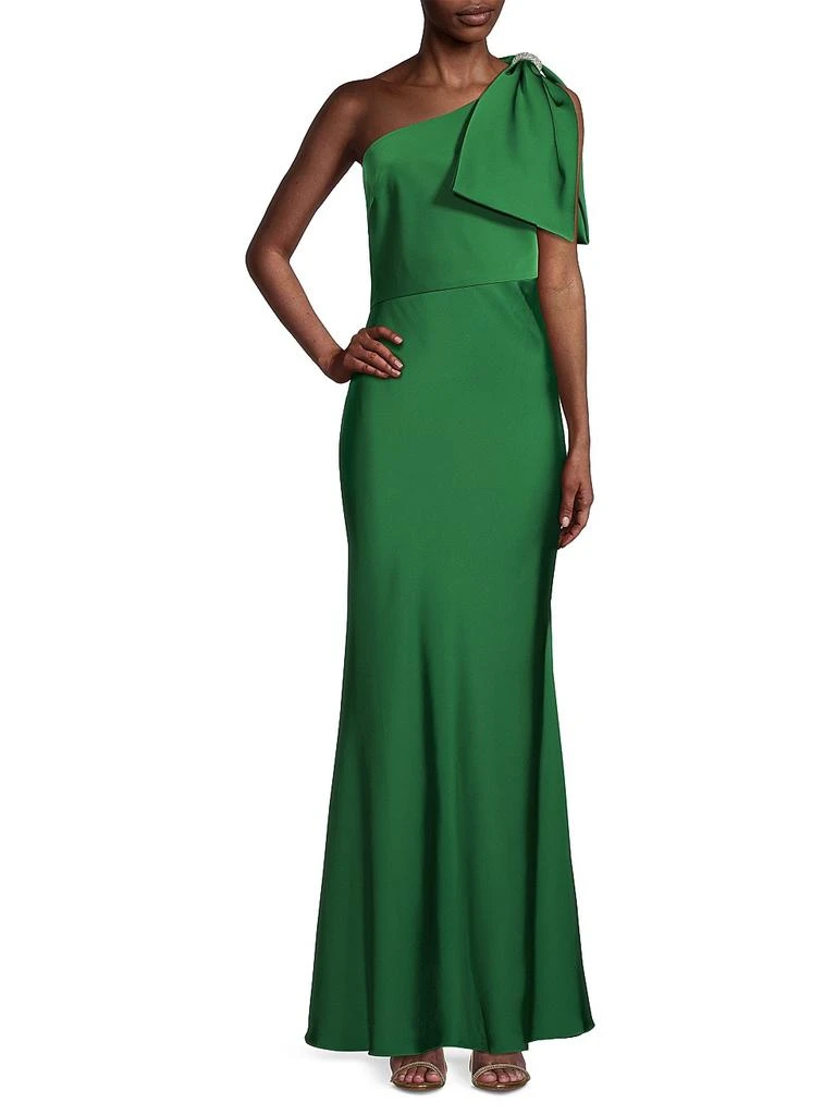 Sachin & Babi Aubrey Satin One-Shoulder Gown 2
