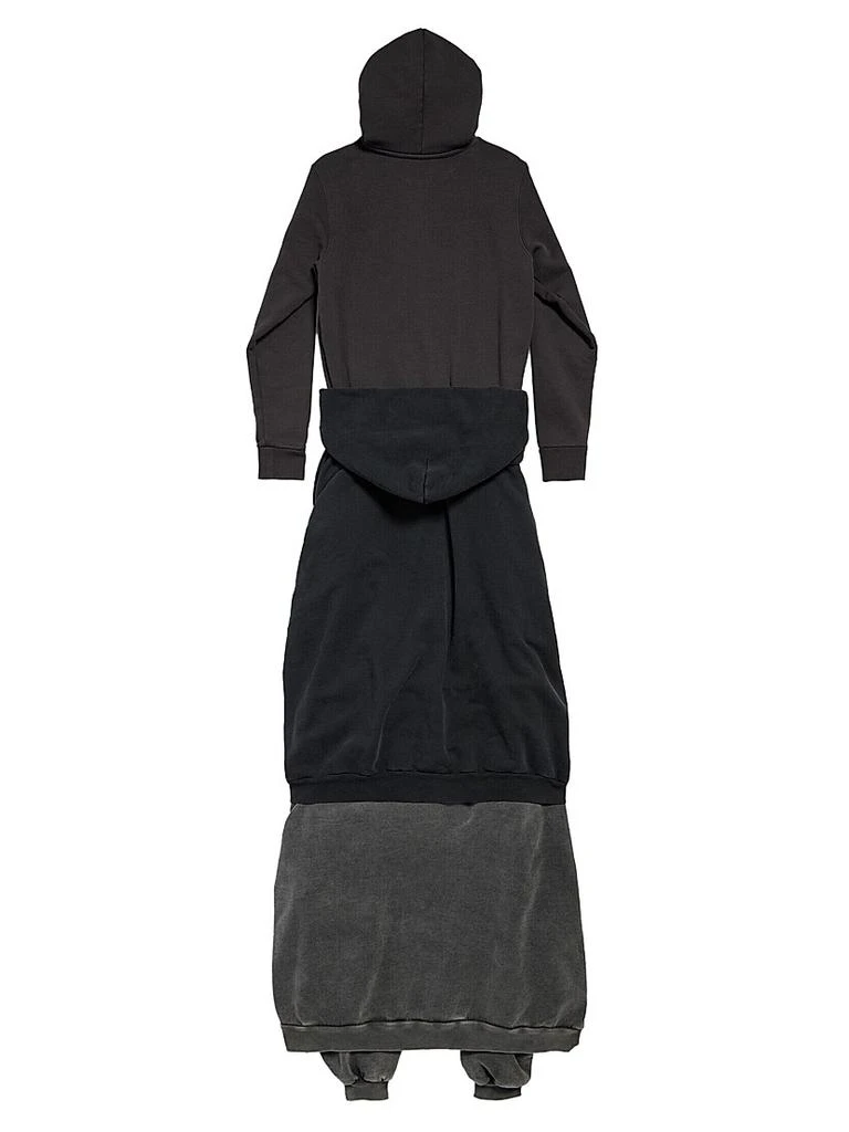 knee length dresses for ladies Desdemona Hooded Long Sleeve Maxi Dress in Black
