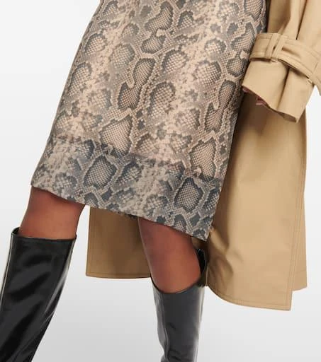 Max Mara Desio snake-effect organza midi skirt 5