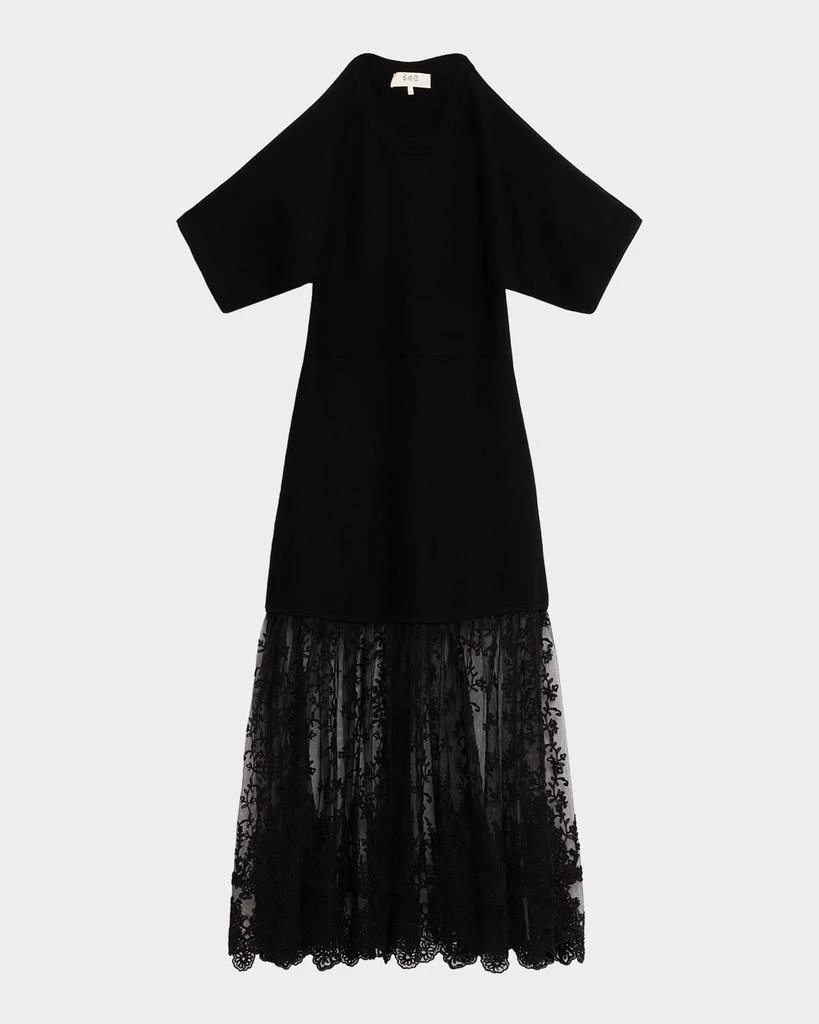 Sea Diane Knit Lace Midi Dress 1