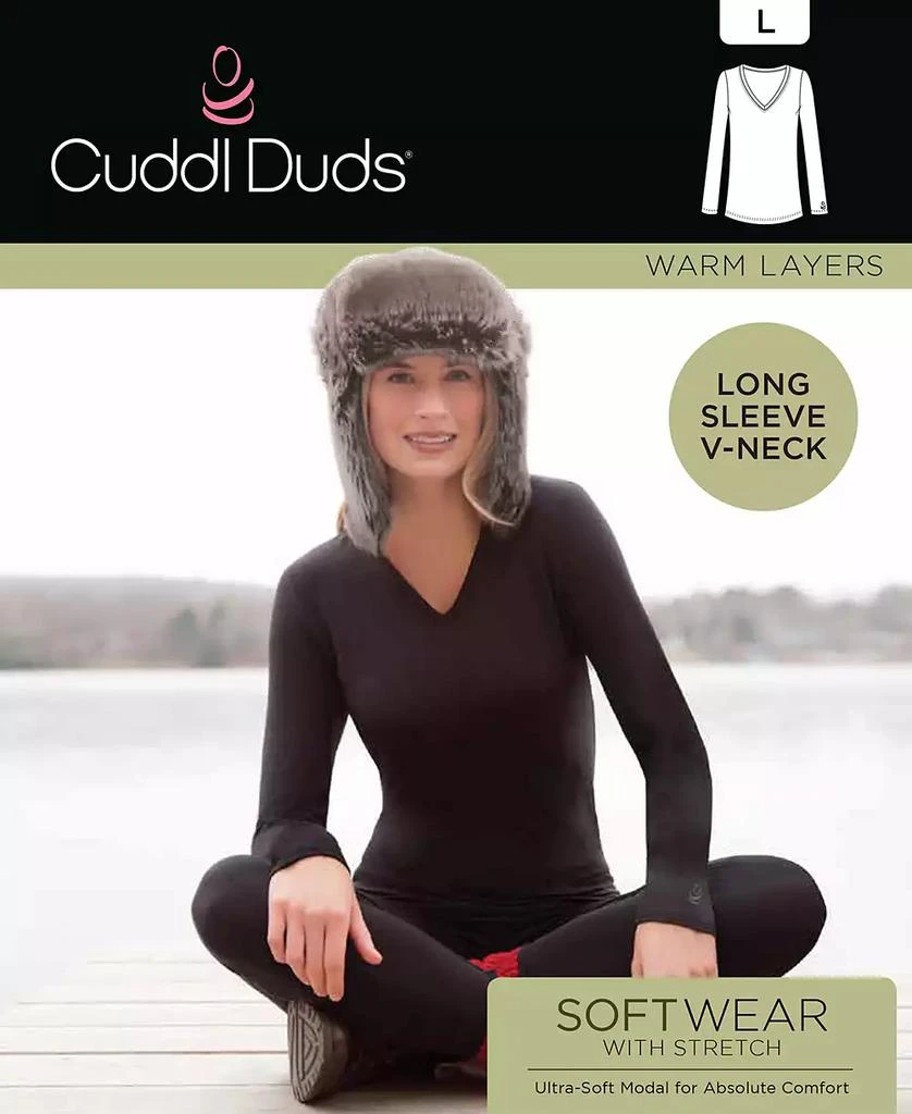 Cuddl Duds Plus Size Softwear Stretch V-Neck Top 4
