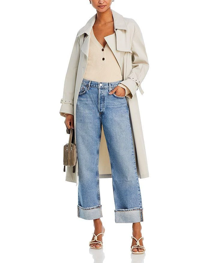 AGOLDE Fran High Rise Wide Leg Low Slung Cuffed Jeans in Invention 2