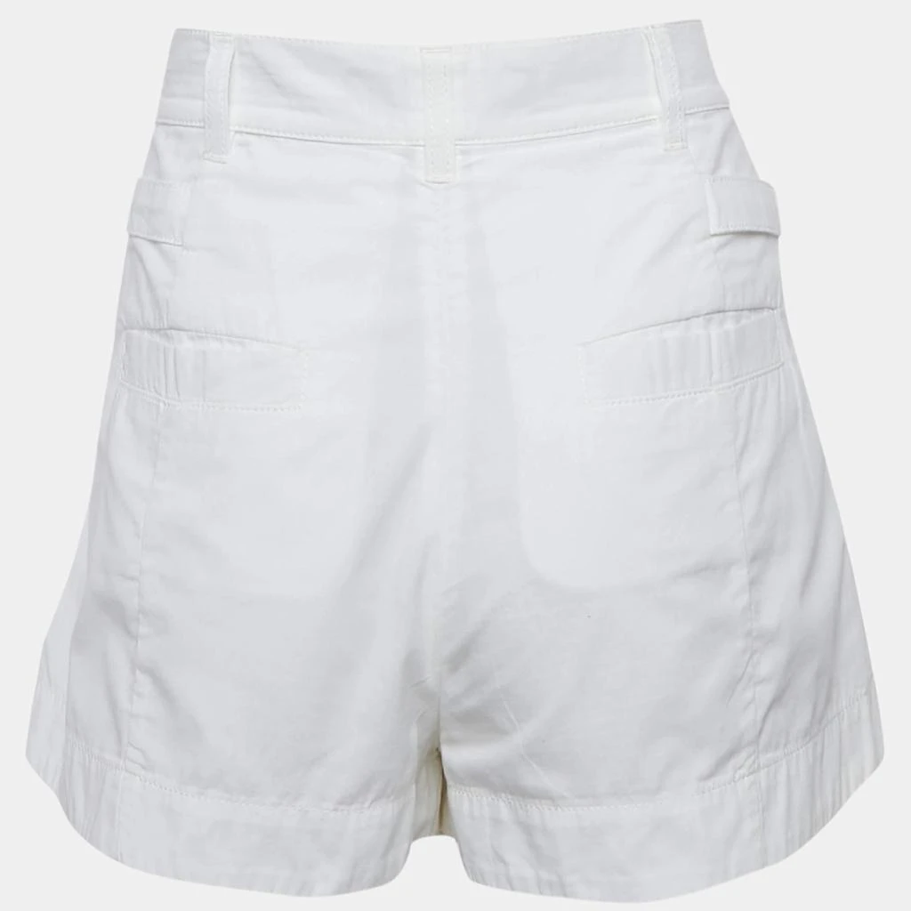 Louis Vuitton Louis Vuitton White Cotton Buckle Detail Shorts S 2