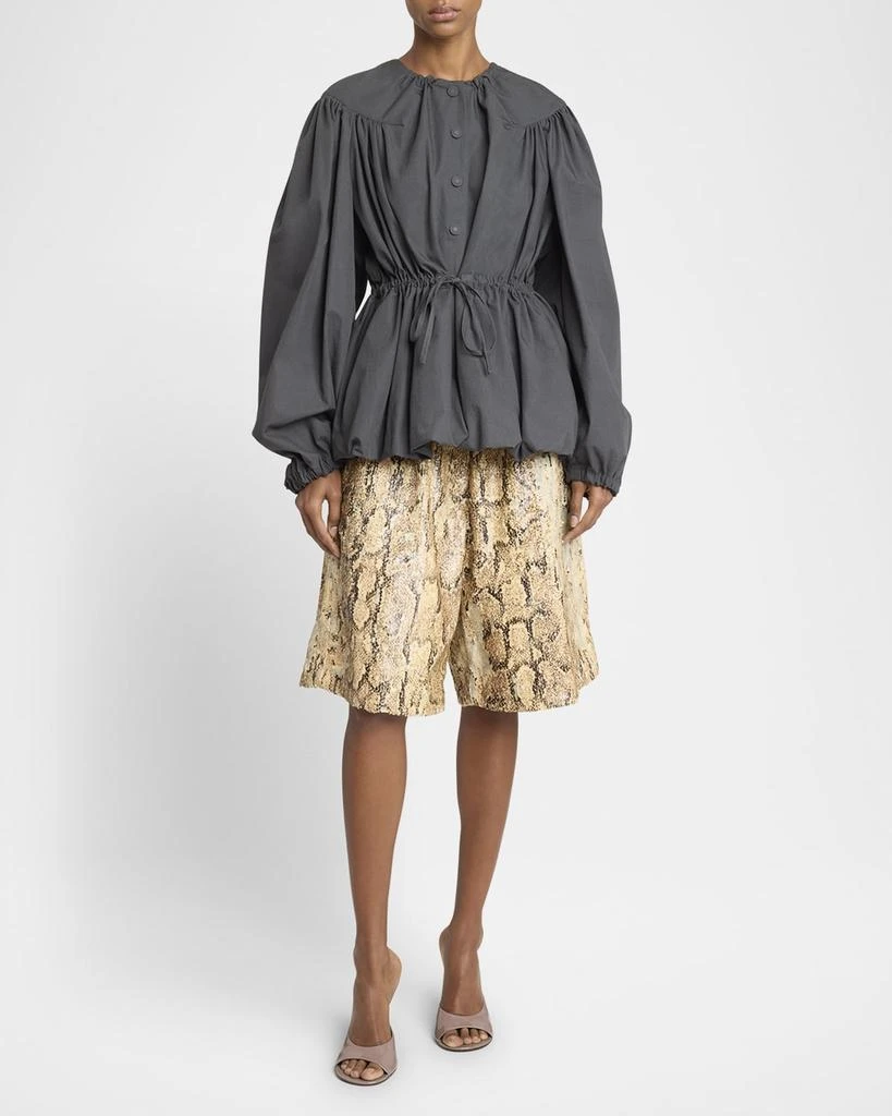 Dries Van Noten Vanter Pleated Bubble Hem Drawstring Jacket 2