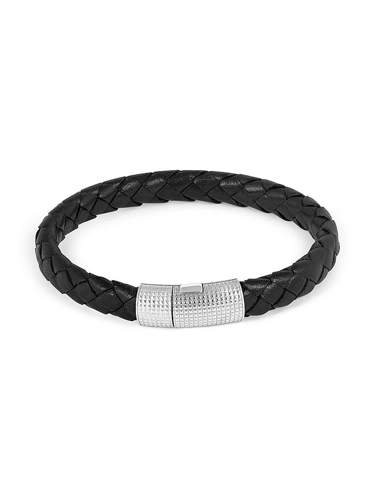 Tateossian Giza Cobra Pelle Sterling Silver 
Leather Bracelet