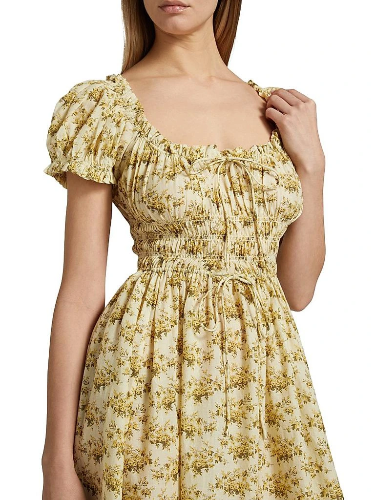 DÔEN Ashlynn Floral Cotton Midi-Dress 6