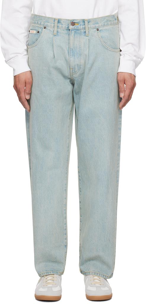 Noah Blue Pleated Jeans