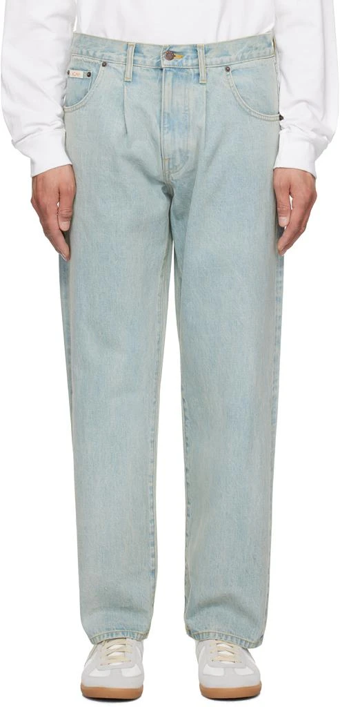 Noah Blue Pleated Jeans 1