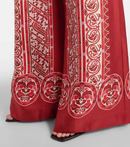 LA DOUBLE J Printed silk twill palazzo pants 5
