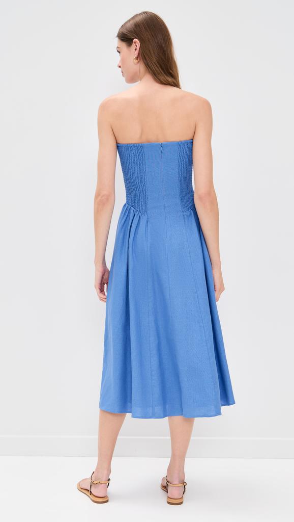Wayf Giulia Strapless Midi Dress